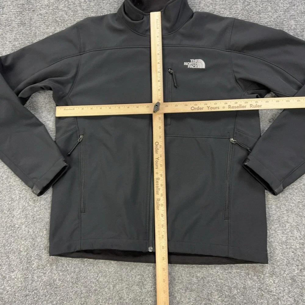 The North Face Jacket Mens Medium Black Softshell Full Zip Fleece Lined AMVY